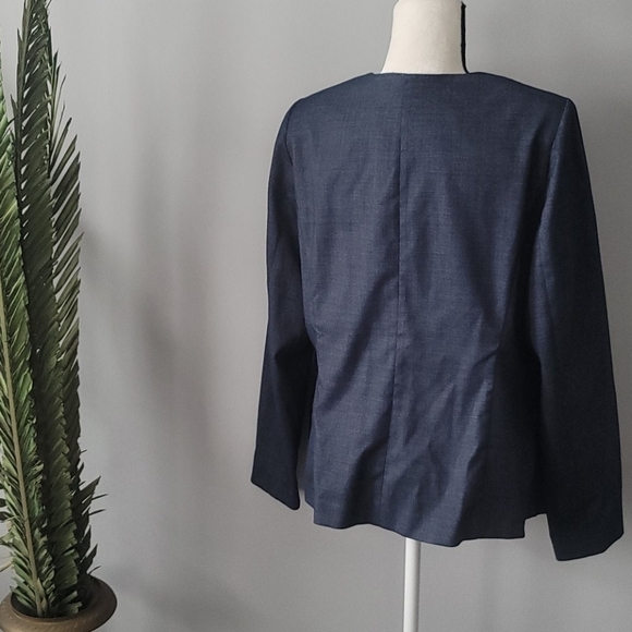 Lane Bryant dark blue single button notched collar blazer NWT - Picture 2 of 11